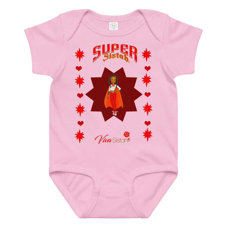Infant & Toddlers Clothing — cotton baby jersey bodysuit —Super Sistah Burgundy diamond