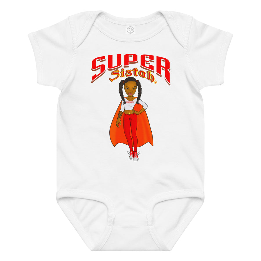 Infant & Toddlers Clothing — ringspun cotton bodysuit — Super Sistah Circa white