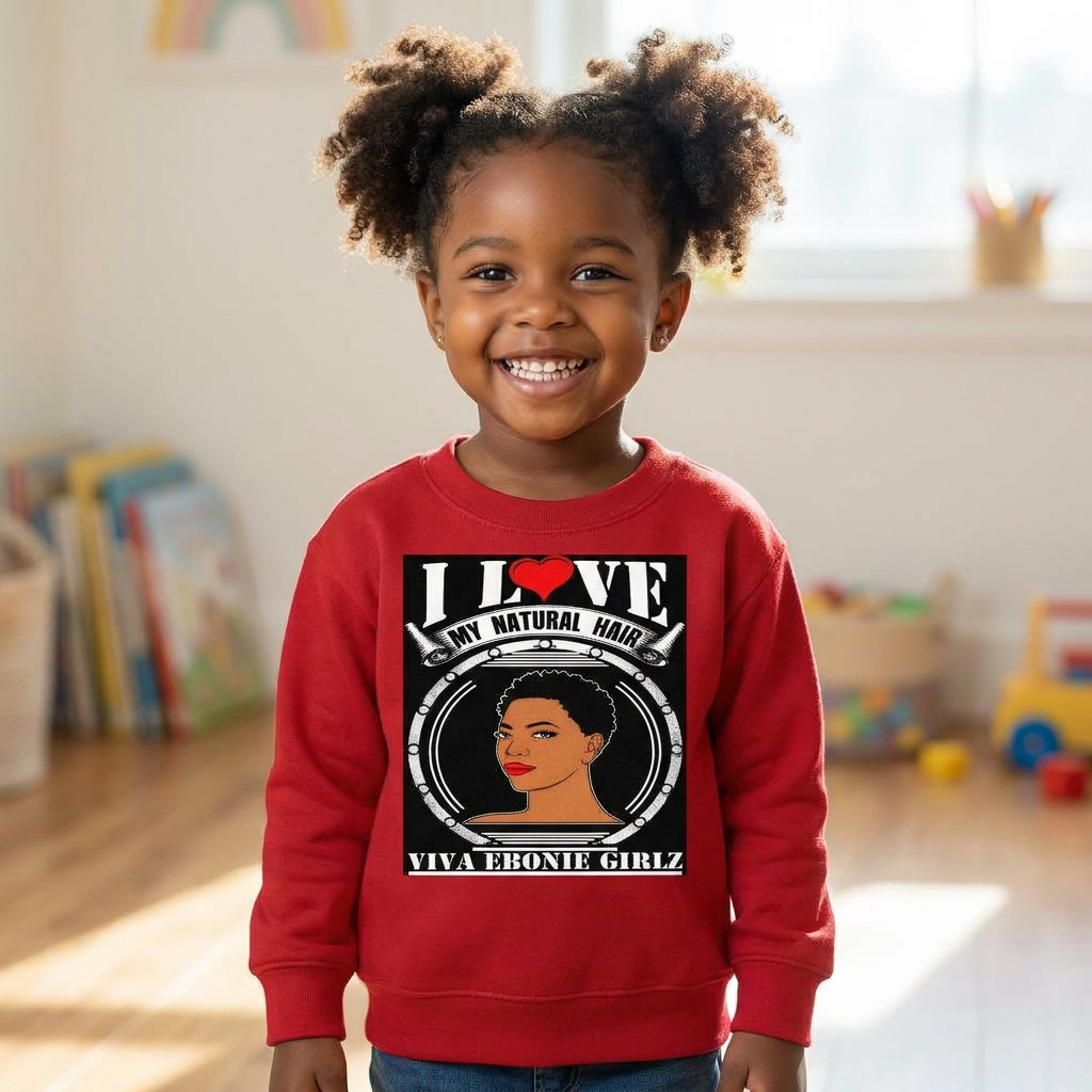 Kids & Big Kids Clothing - three end fleece regular fit sweatshirt - I Love My Natural Hair