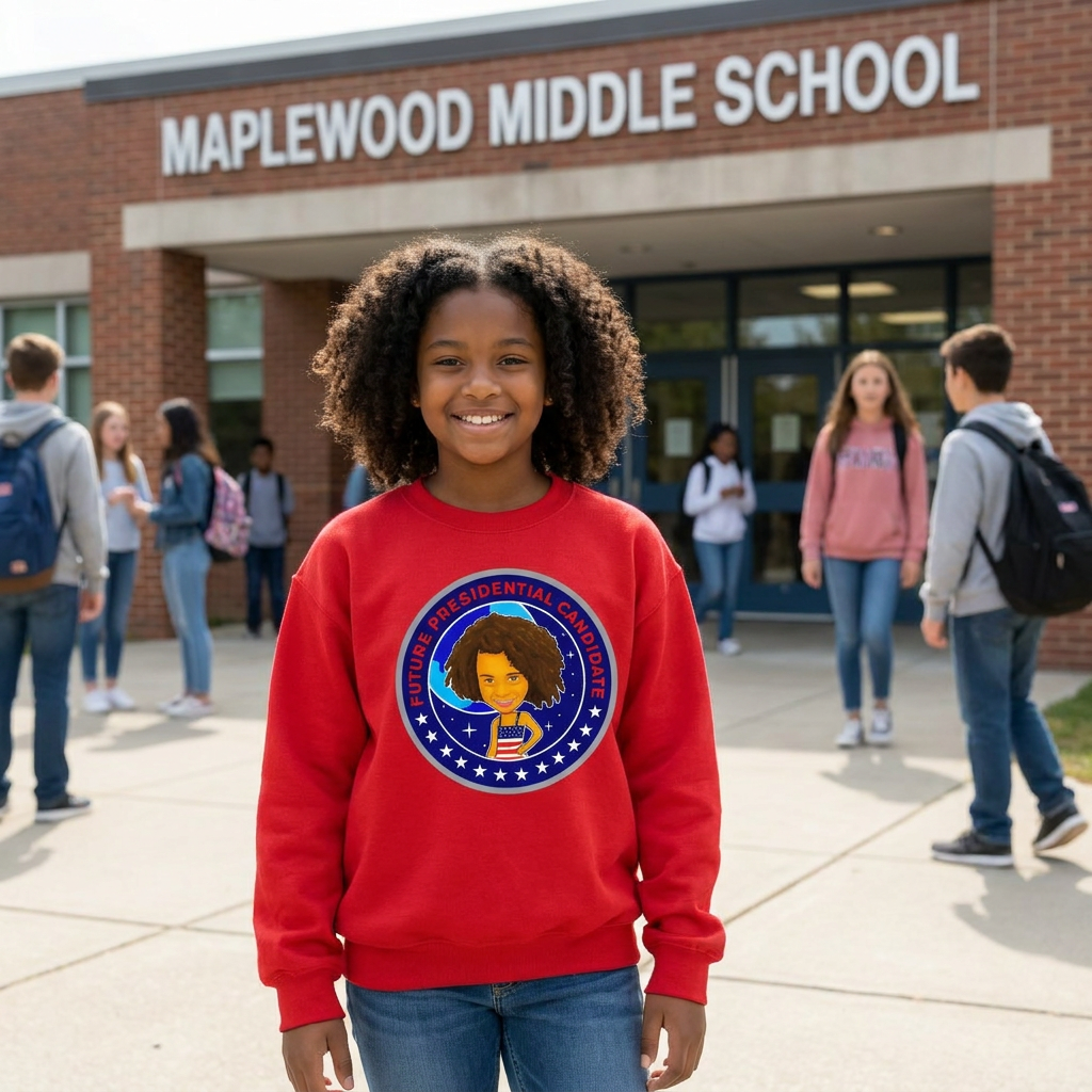 Toddler & Kids Clothing — crew neck sweatshirt  — Future President red