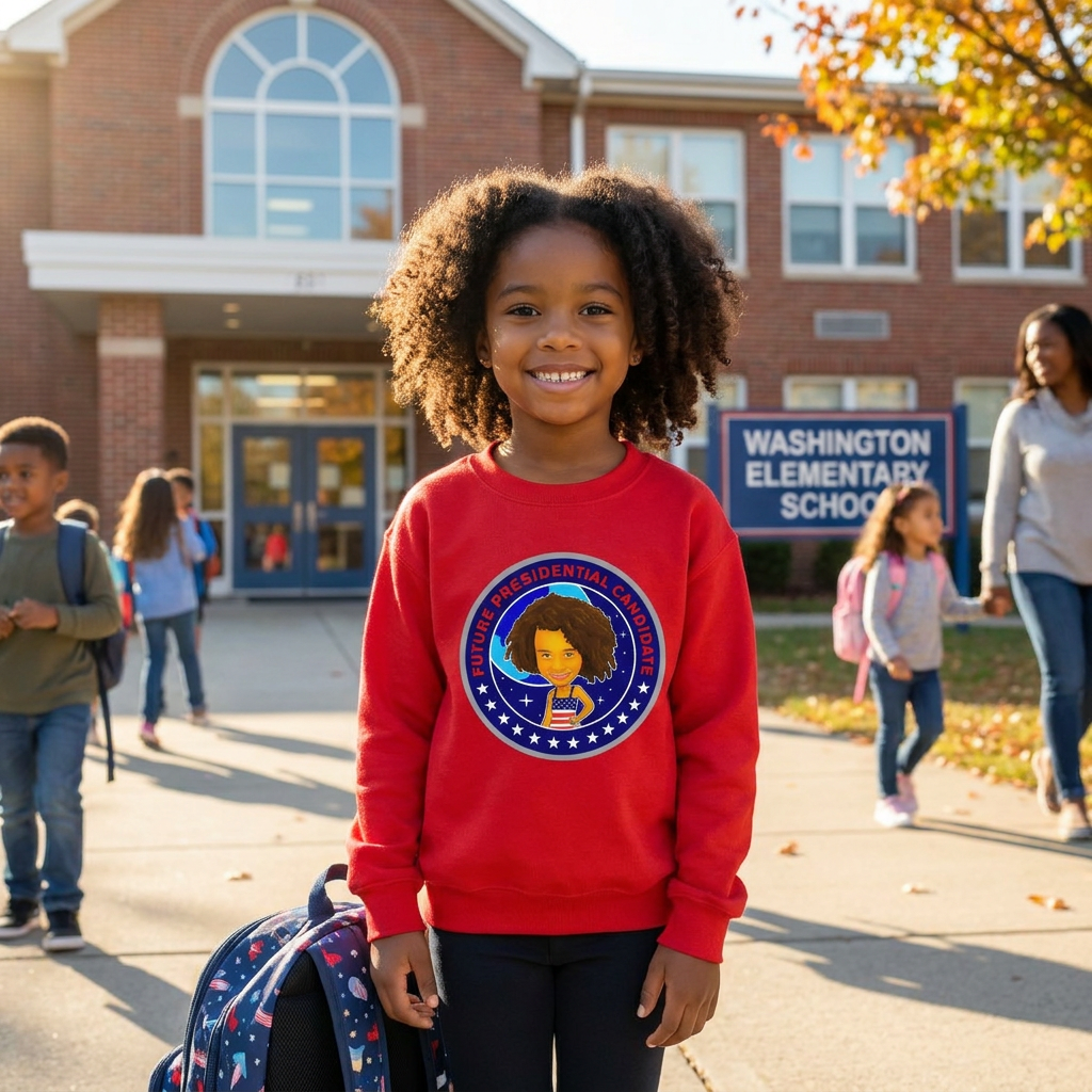 Toddler & Kids Clothing — crew neck sweatshirt  — Future President red