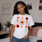 Teen Clothing — Crewneck sweatshirt — Jade Flowers in Love