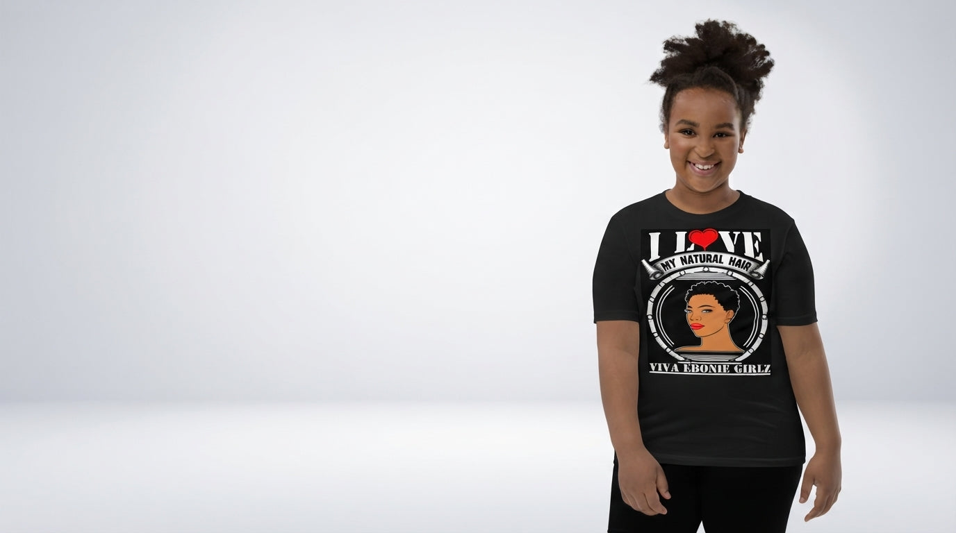 Teen & Women's clothing —  cotton relaxed fit —  I Love My Natural  Hair T-shirt