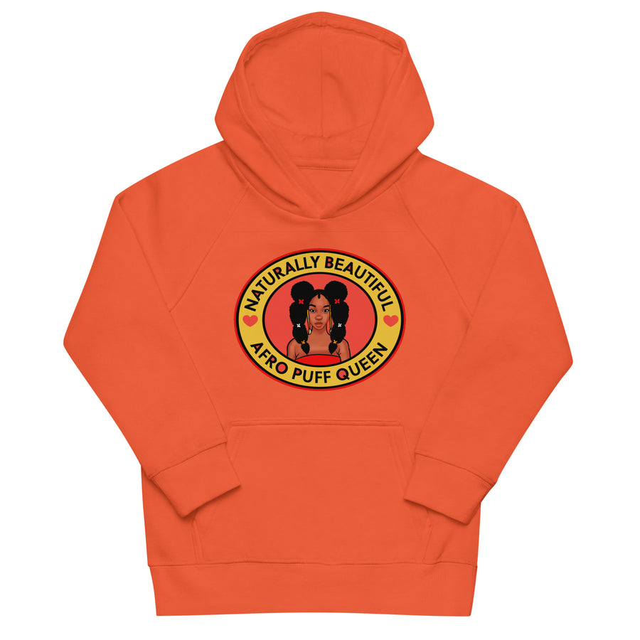 Kids & Big Kids Clothing — eco hoodie raglan sleeves  — Taya Afro Puff Queen