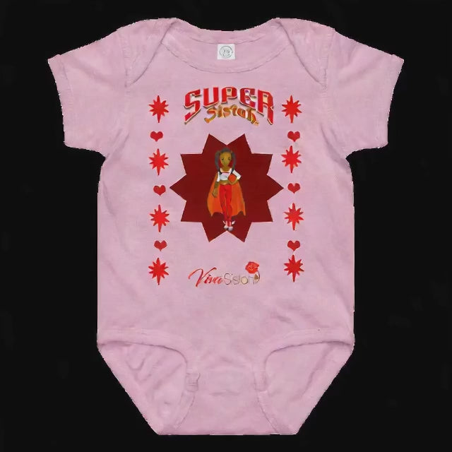Infant & Toddlers Clothing — cotton baby jersey bodysuit —Super Sistah Burgundy diamond