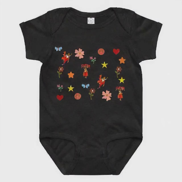 Infant & Toddlers Clothing - cotton jersey bodysuit - Super Sistah AOP