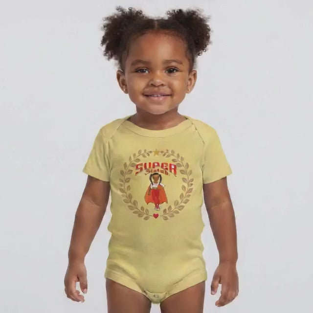 Infant & Toddlers Clothing —  ring spun cotton bodysuit — Crown Gold