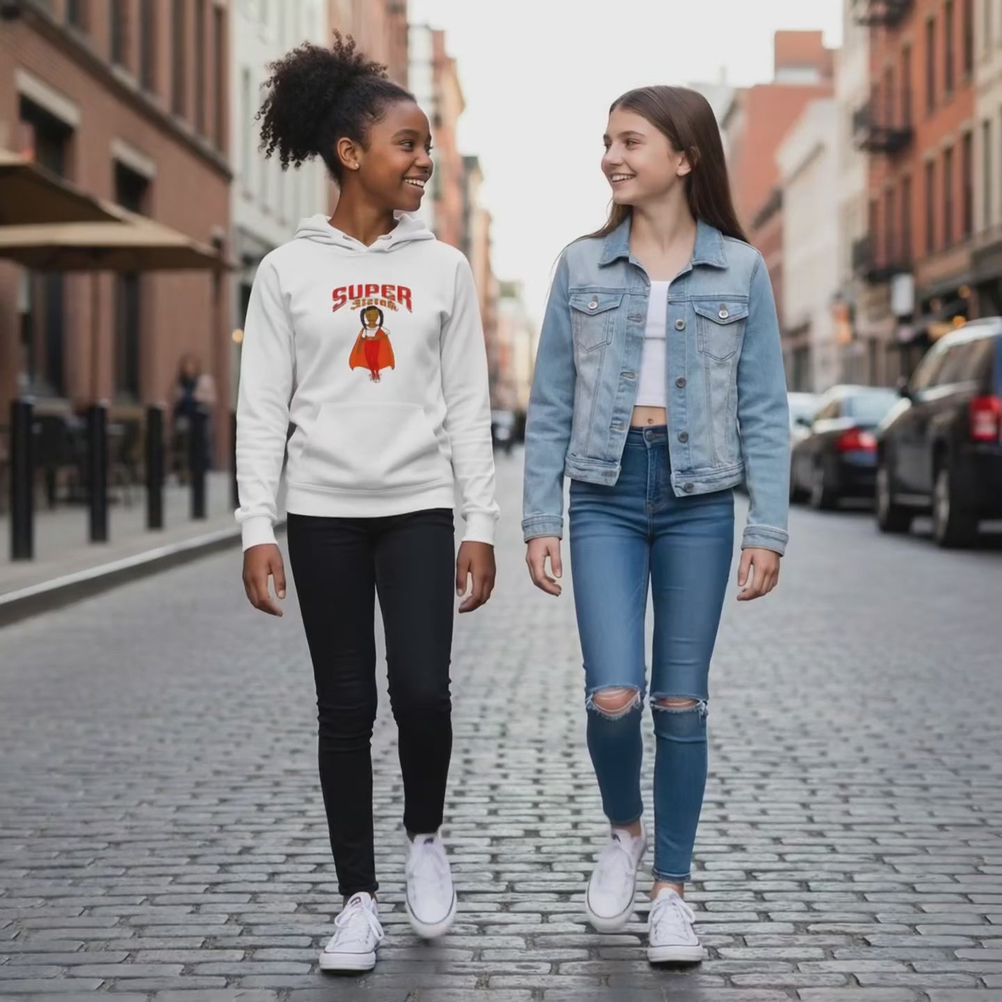 Teen Clothing - Youth heavy blend hoodie - Super Sistah